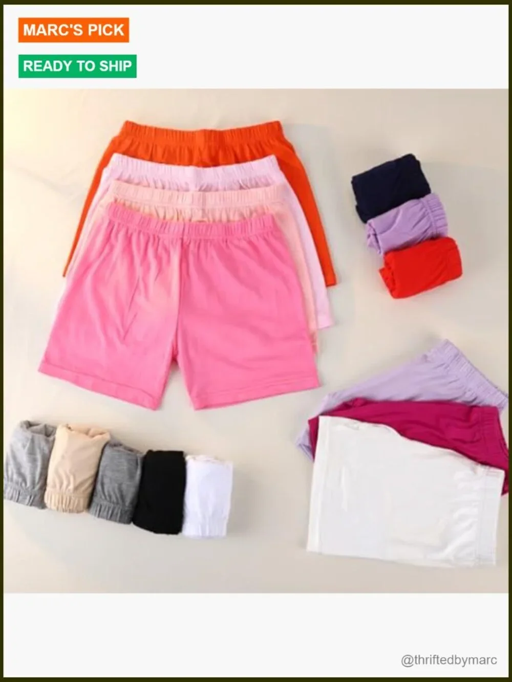 15 Pack Girls Bike Shorts for Toddlers Cartwheel Biker Shorts